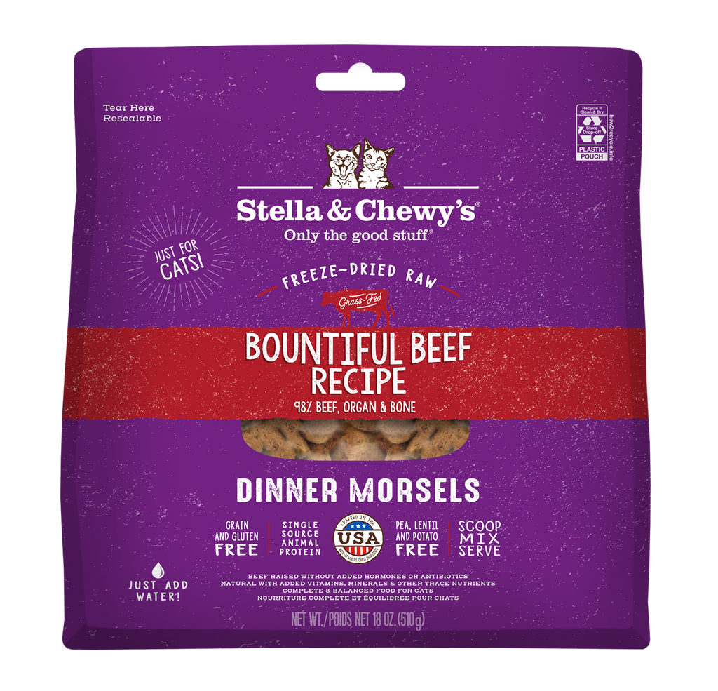 Stella & Chewy's Freeze-Dried Cat Dinner Morsels - Bountiful Beef - 2 sizes