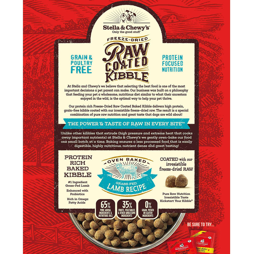 Stella & Chewy's Freeze-Dried Raw Coated Kibble Grain-Free Dry Dog Food 3.5lb | 7 recipes