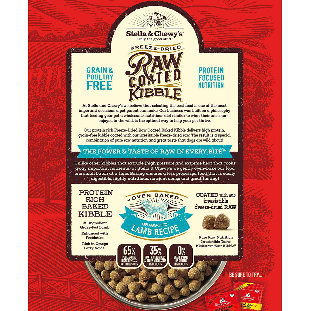 Stella & Chewy's Freeze-Dried Raw Coated Kibble Grain-Free Dry Dog Food 3.5lb | 7 recipes