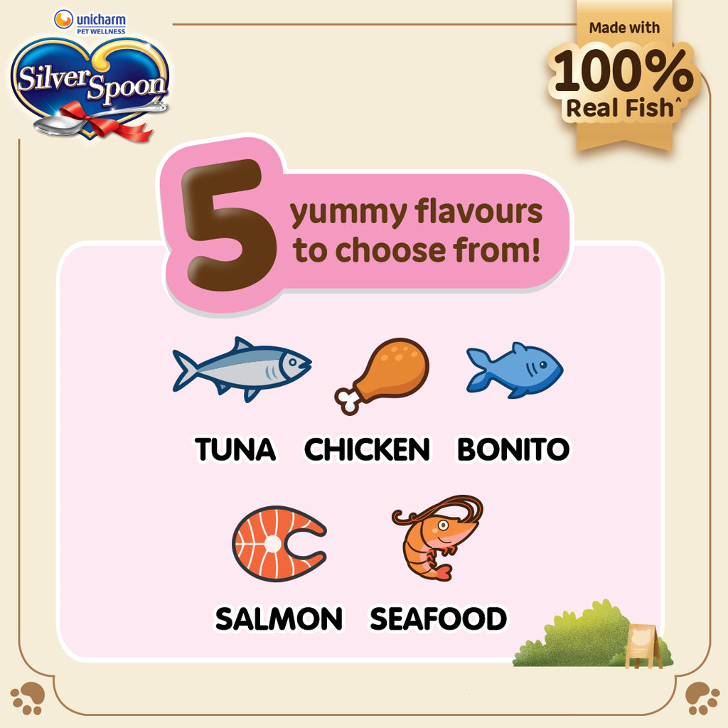 [NEW] Unicharm Silver Spoon Cat Treats - 6 Flavours