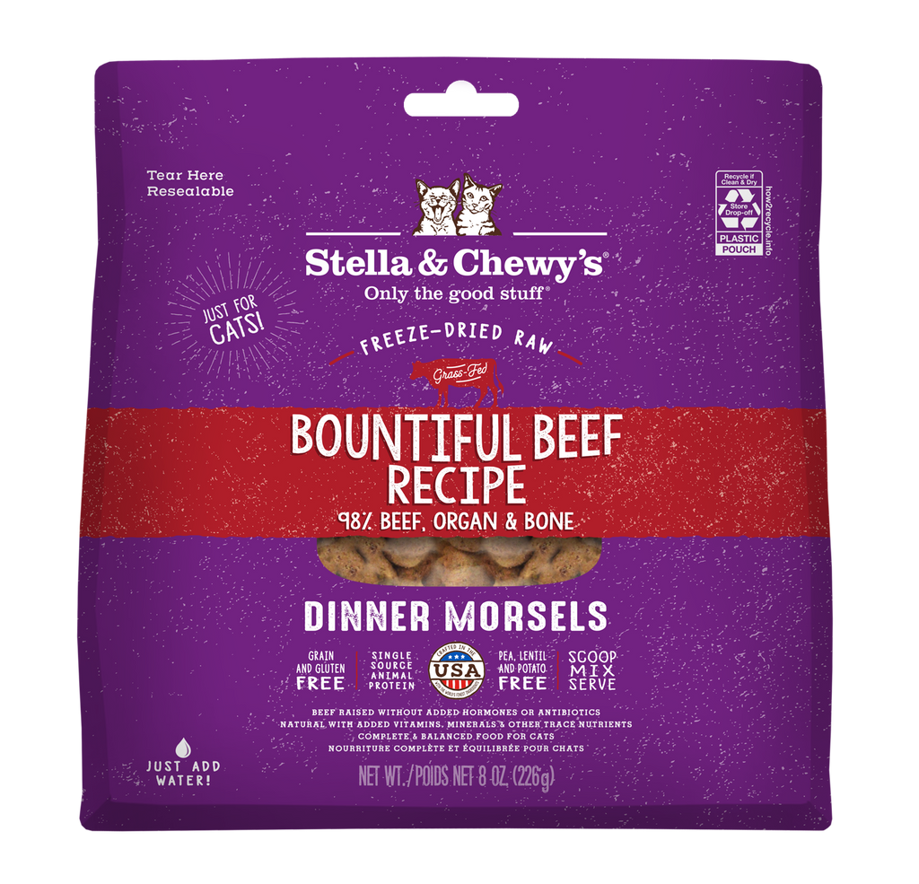 Stella & Chewy's Freeze-Dried Cat Food Dinner Morsels - Bountiful Beef 8oz - CLEARANCE