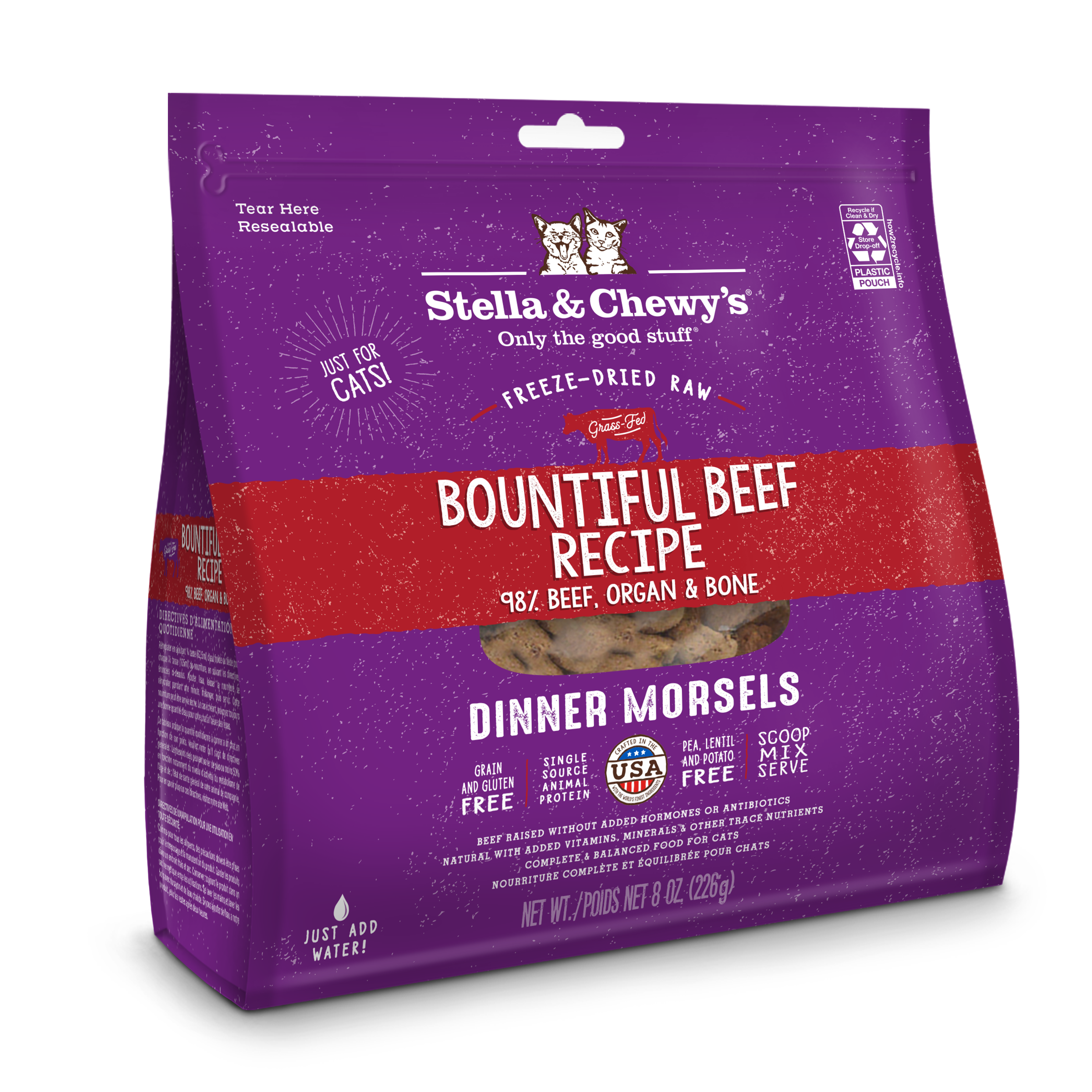 Stella & Chewy's Freeze-Dried Cat Dinner Morsels - Bountiful Beef - 2 sizes