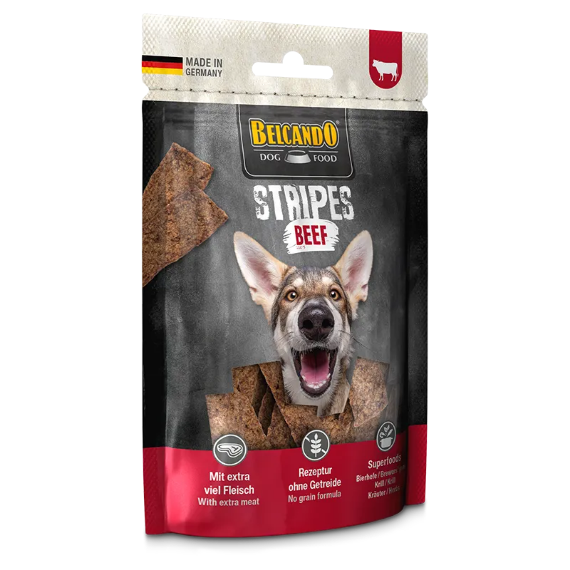 Belcando Beef Stripes Air Dried Soft Dog Treat 70g