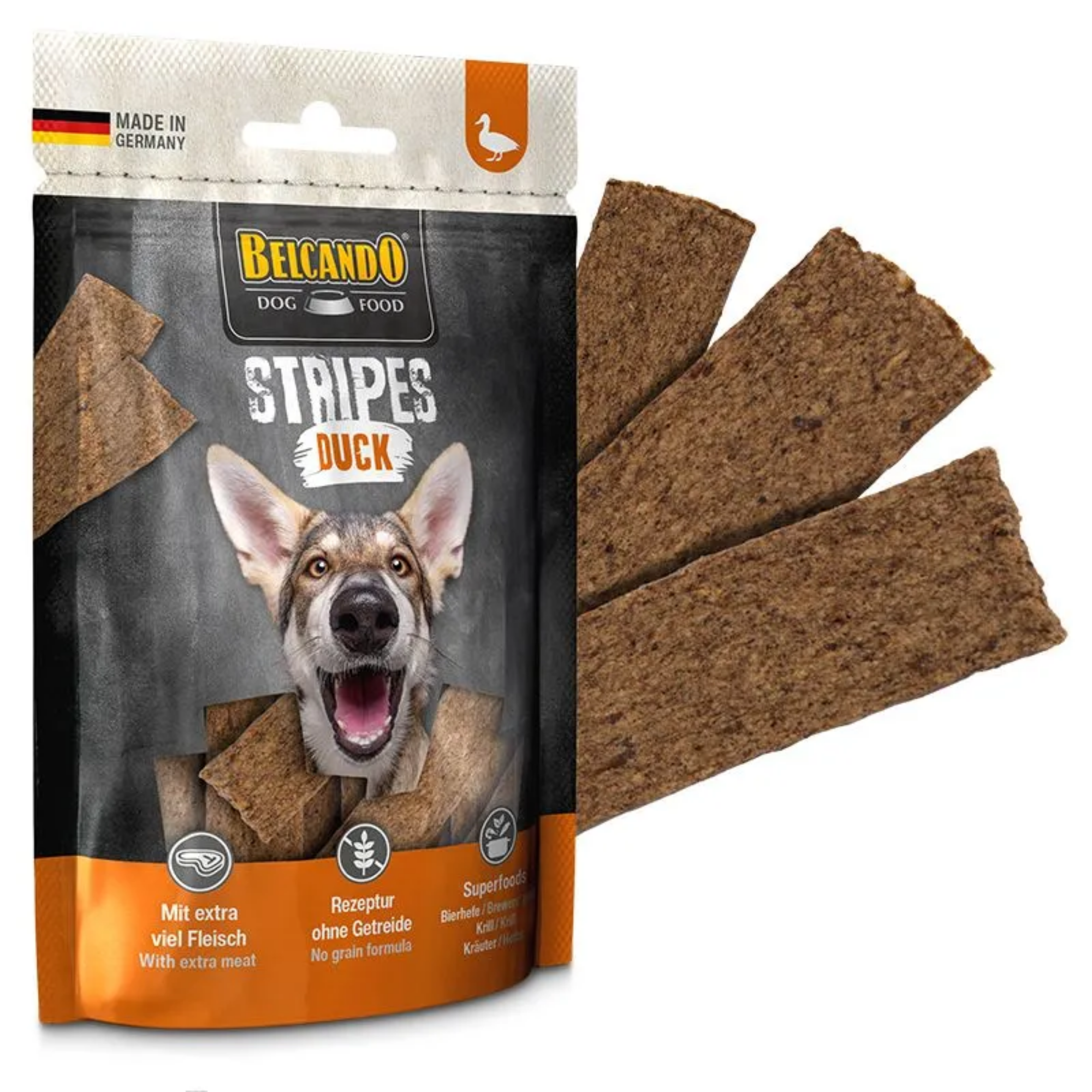 Belcando Duck Stripes Air Dried Soft Dog Treat 70g