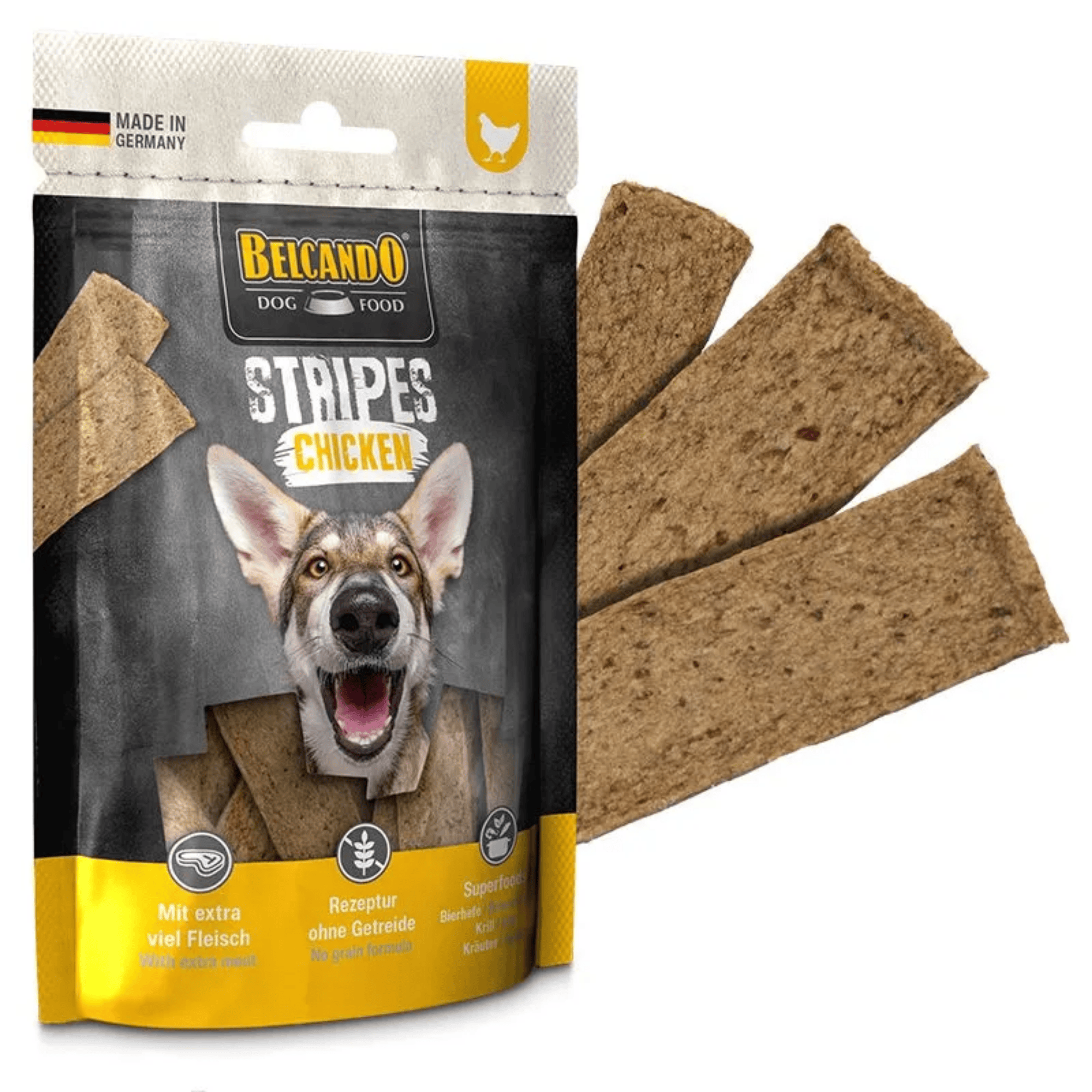 Belcando Chicken Stripes Air Dried Soft Dog Treat 70g
