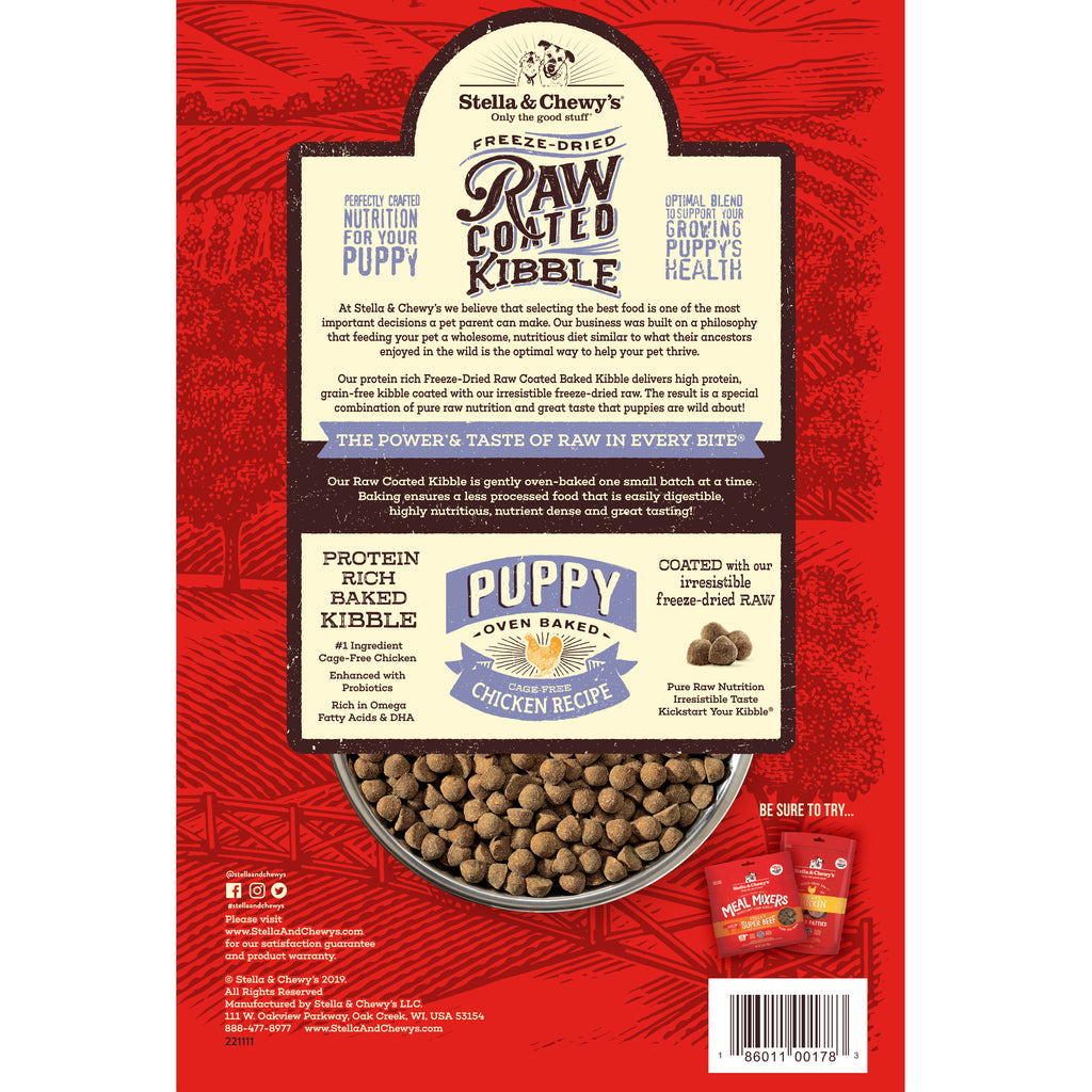 Stella & Chewy's Freeze-Dried Raw Coated Kibble Grain-Free Dry Dog Food 3.5lb | 7 recipes