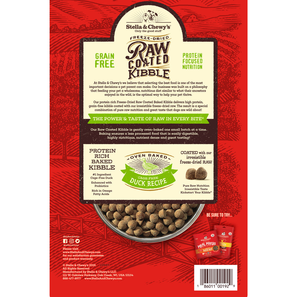 Stella & Chewy's Freeze-Dried Raw Coated Kibble Grain-Free Dry Dog Food 3.5lb | 7 recipes