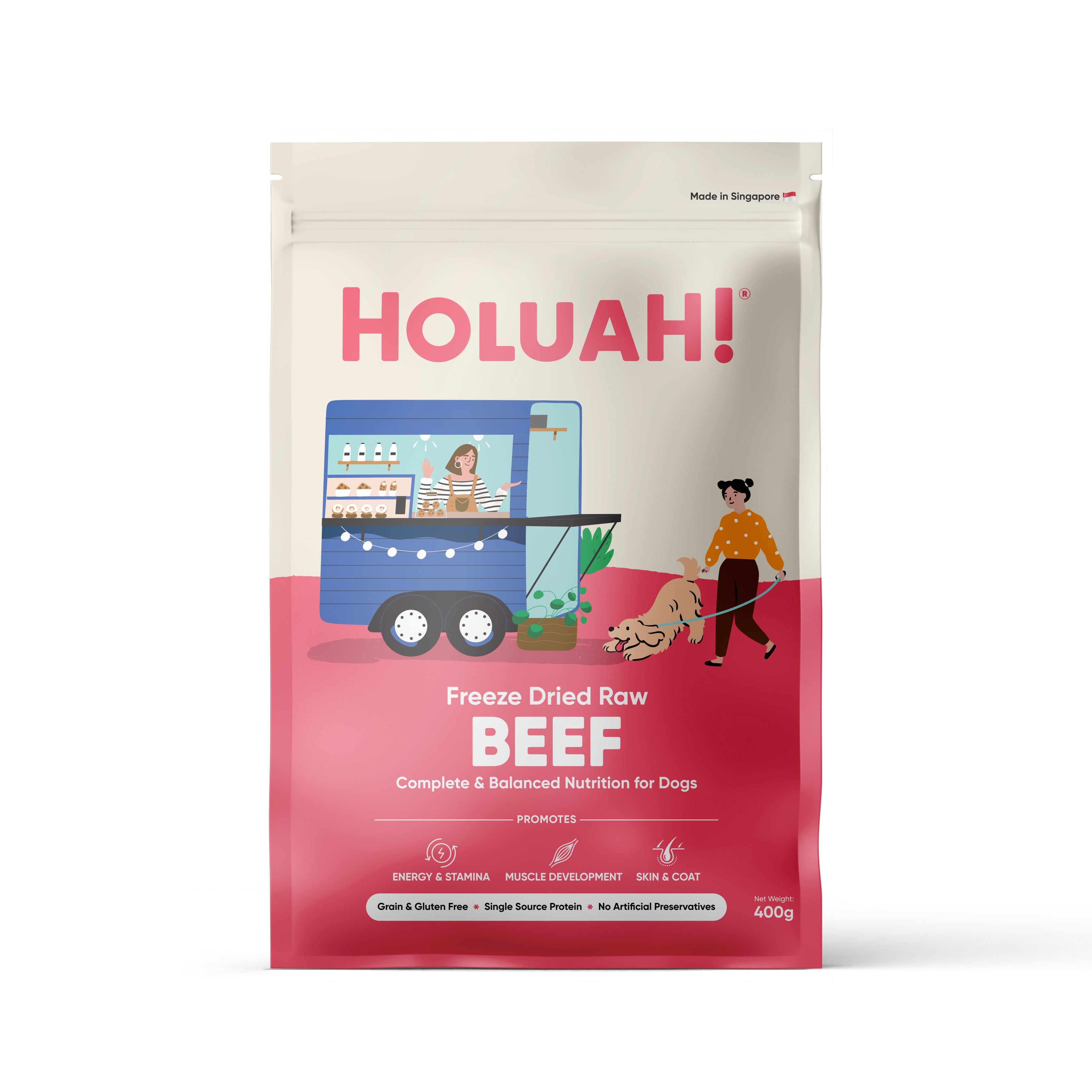 Holuah! Complete & Balanced Freeze Dried Raw Dog Food - 4 recipes