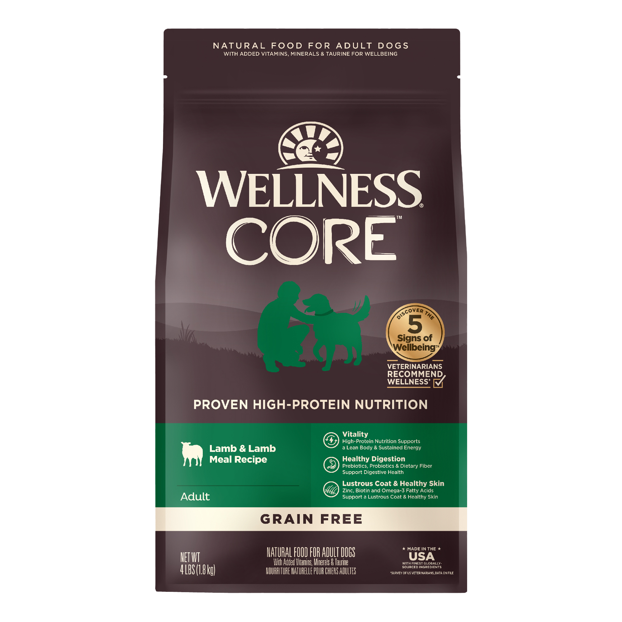 25% OFF Wellness CORE Natural Grain Free Dry Dog Food Lamb Recipe - Waku Waku Pets