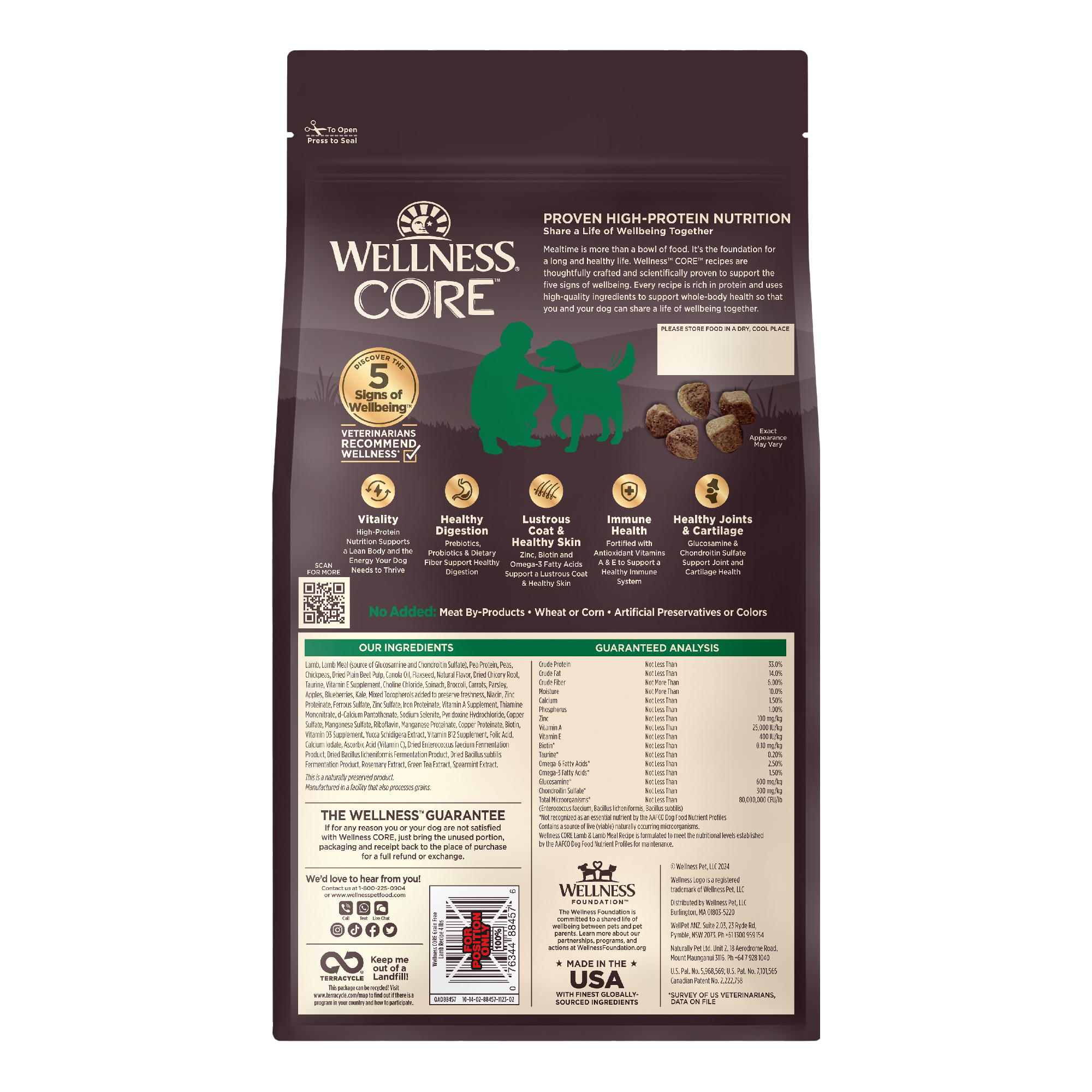25% OFF Wellness CORE Natural Grain Free Dry Dog Food Lamb Recipe - Waku Waku Pets