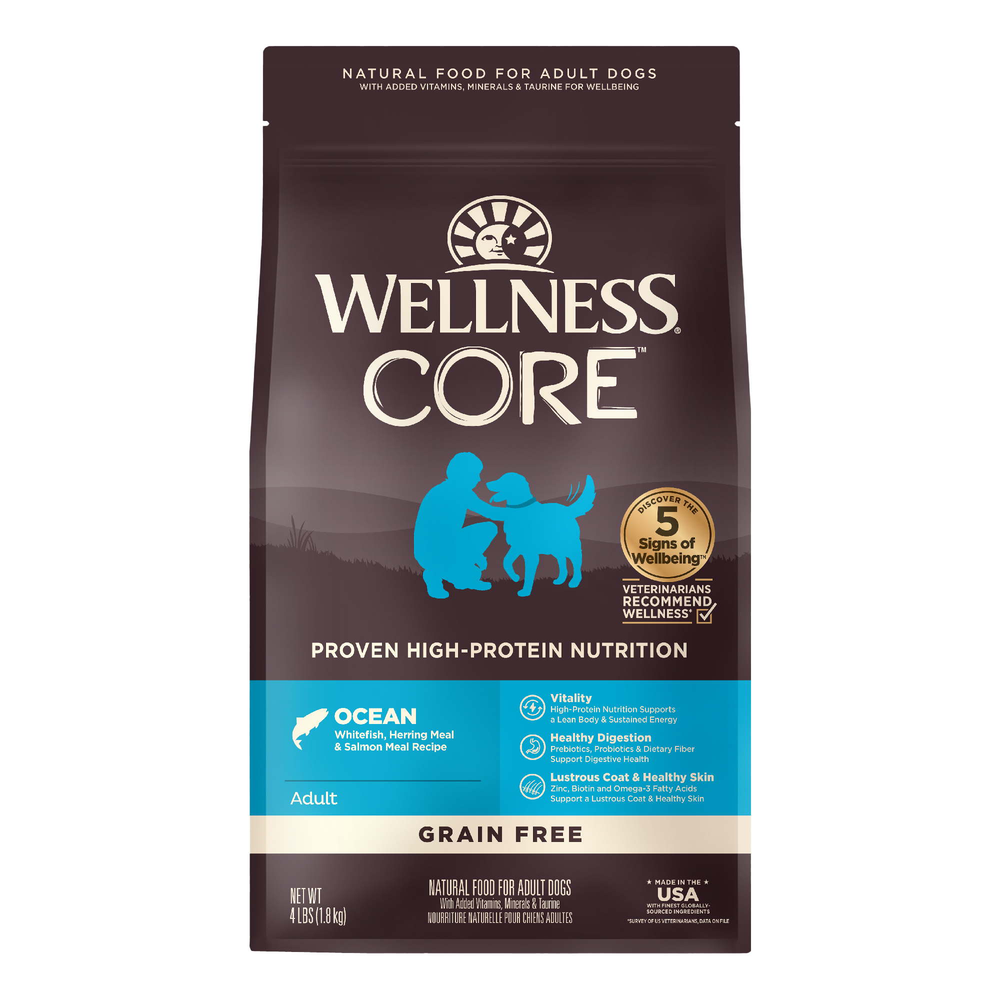 [25% OFF] Wellness CORE Ocean Dry Dog Food 4lb - Waku Waku Pets
