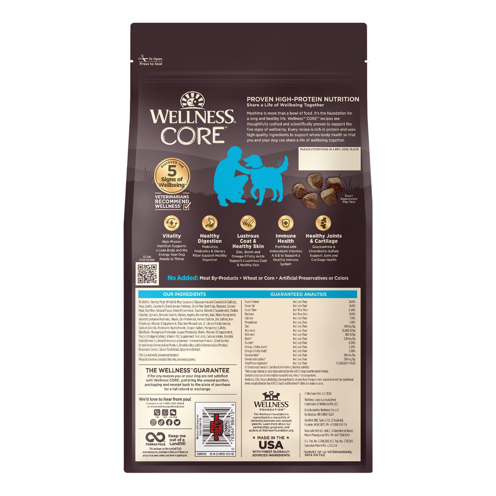 [25% OFF] Wellness CORE Ocean Dry Dog Food 4lb - Waku Waku Pets