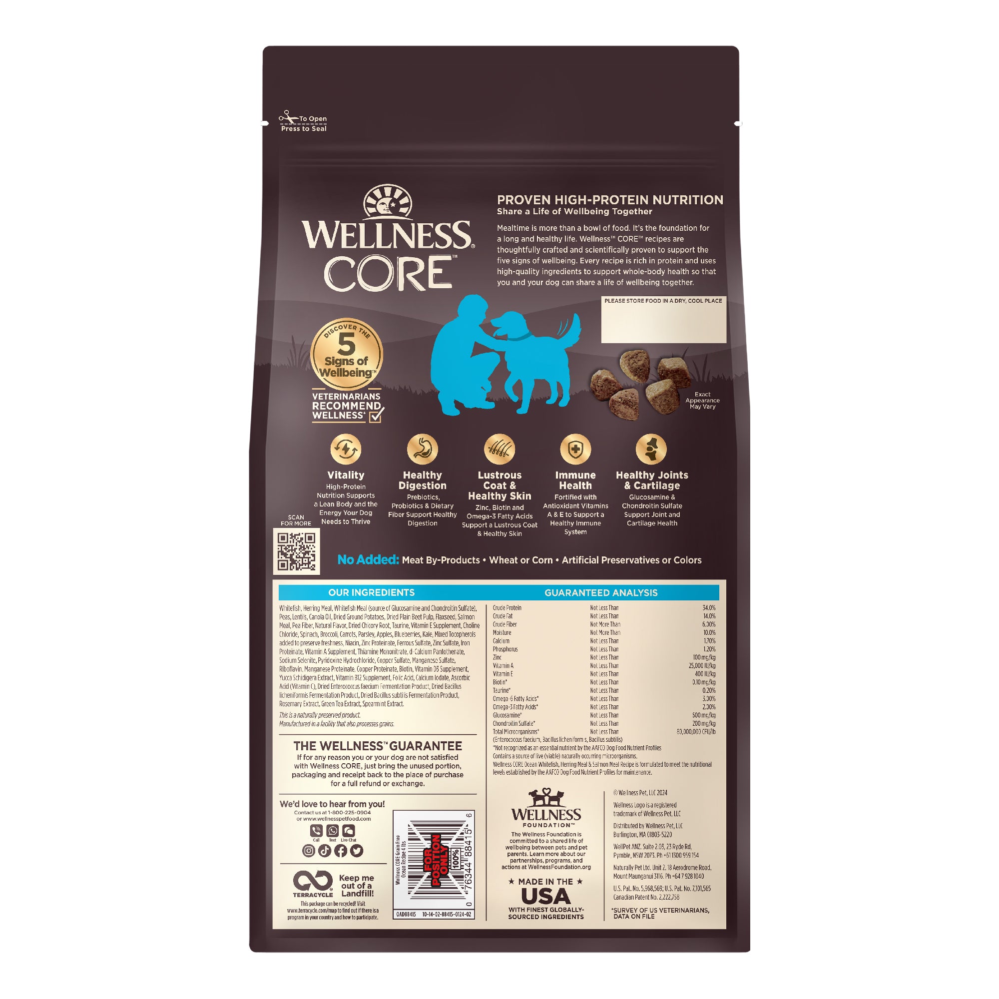 [25% OFF] Wellness CORE Ocean Dry Dog Food 4lb - Waku Waku Pets
