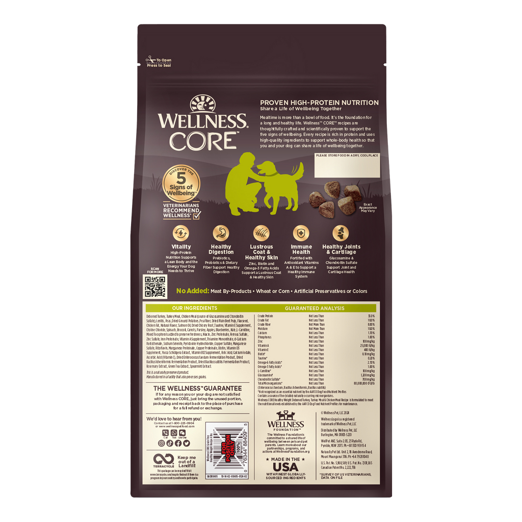 Wellness CORE Healthy Weight Adult (Reduced Fat) Dry Dog Food