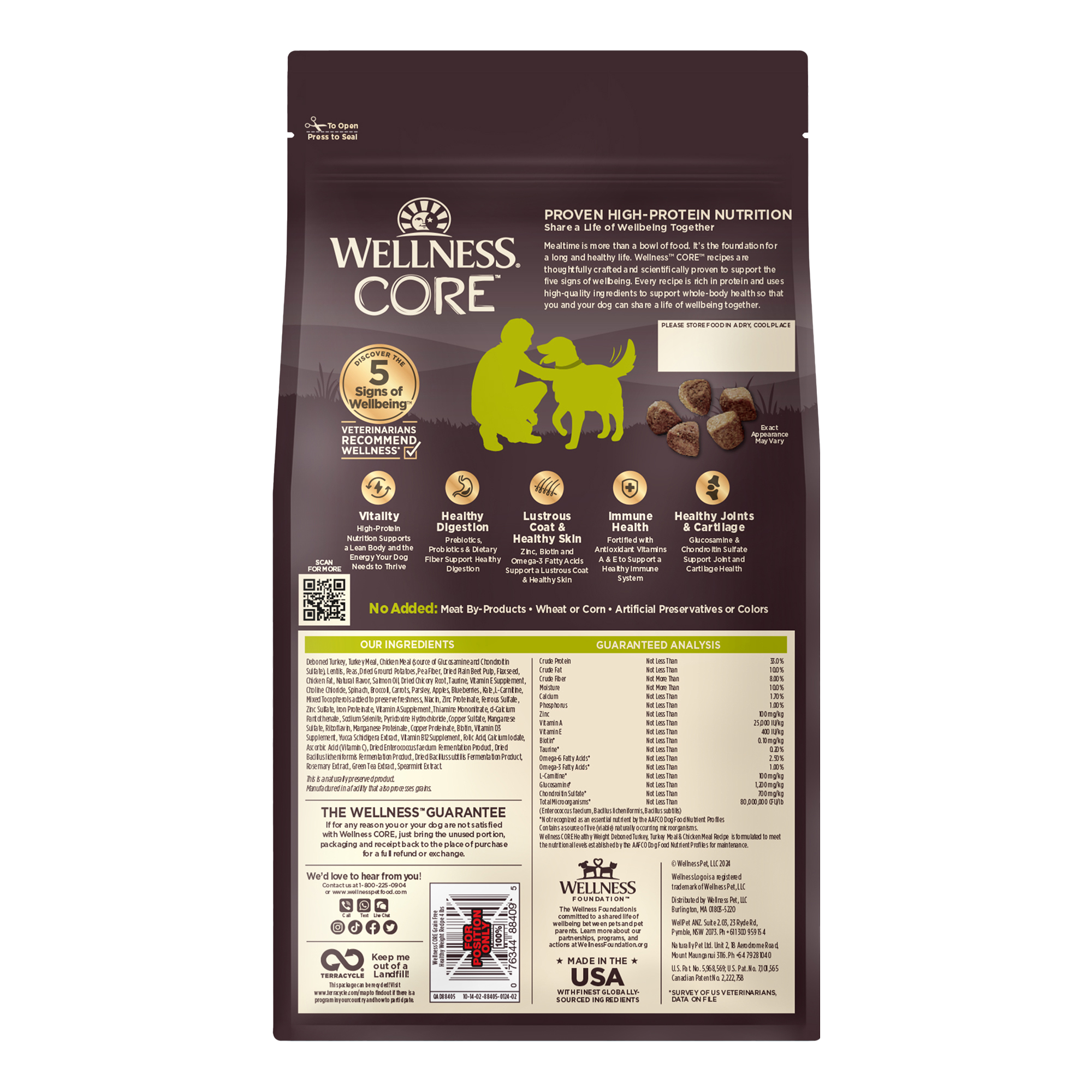 Wellness CORE Healthy Weight Adult (Reduced Fat) Dry Dog Food