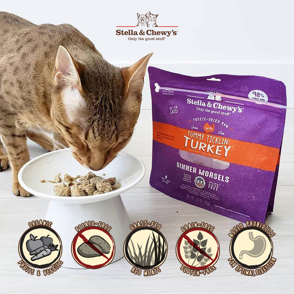 Stella & Chewy's Freeze-Dried Cat Dinner Morsels - Chick,Chick,Chicken - 2 sizes