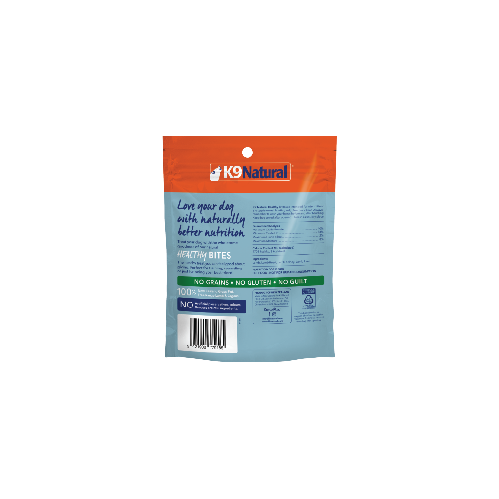 K9 Natural Healthy Bites Lamb & Organs Freeze Dried Dog Treat 50g
