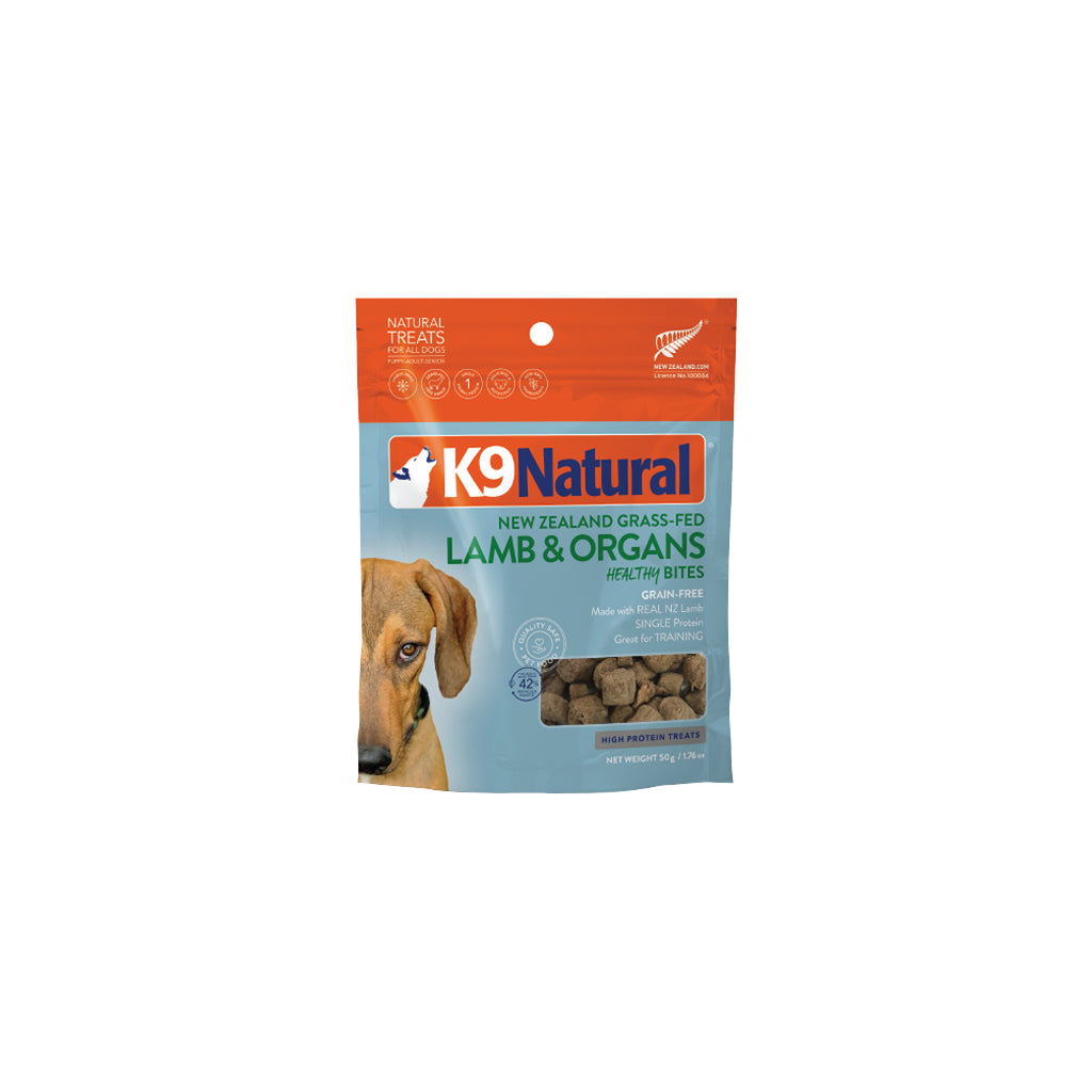 K9 Natural Healthy Bites Lamb & Organs Freeze Dried Dog Treat 50g