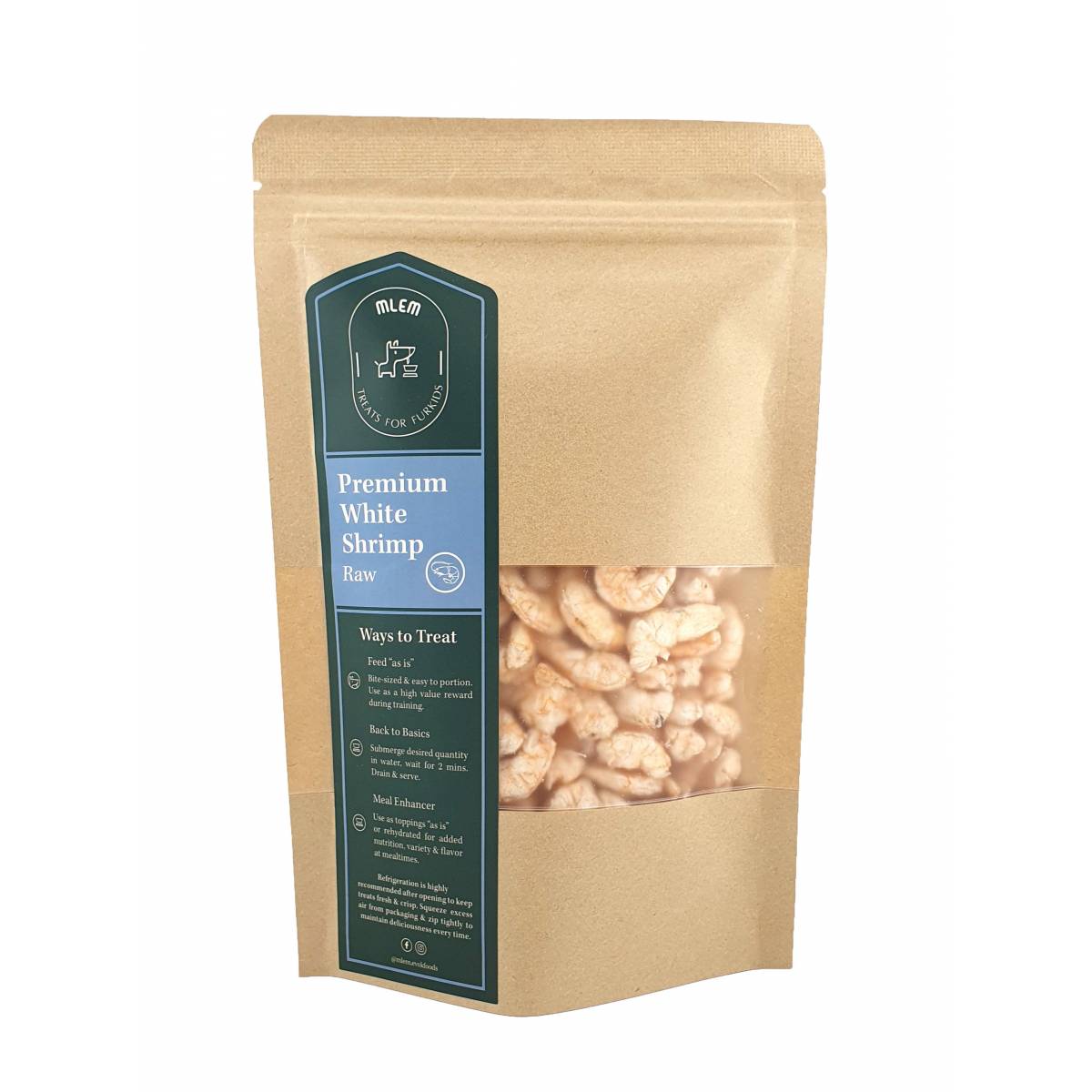 MLEM Premium Freeze Dried Raw Treats -  White Shrimp 40g