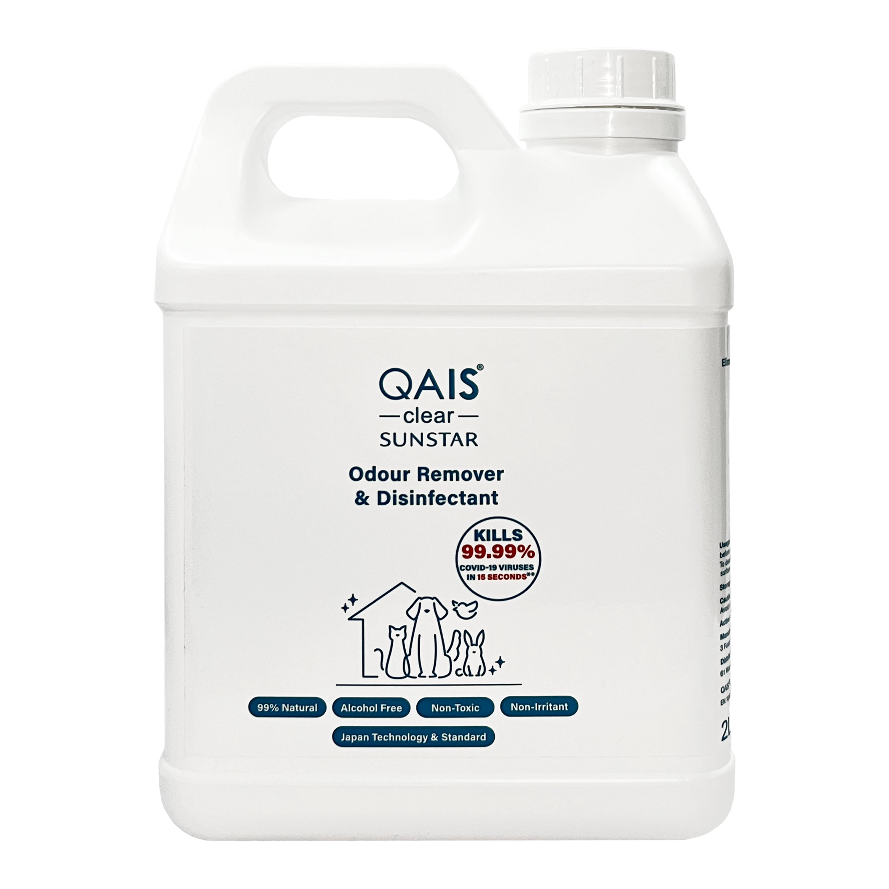 Sunstar QAIS Clear Odour Remover & Disinfectant 2L