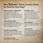 AFreschi Natural Turkey Tendon Pretzel Dog Treat Chew - Medium (M)