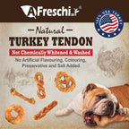AFreschi Natural Turkey Tendon Pretzel Dog Treat Chew - Medium (M)