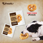 AFreschi Natural Turkey Tendon Pretzel Dog Treat Chew - Medium (M)