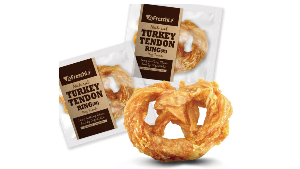 AFreschi Natural Turkey Tendon Pretzel Dog Treat Chew - Small (S)