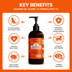 Kala Health Wild Alaskan Salmon Oil Blend for Dogs and Cats 32oz (976ml)