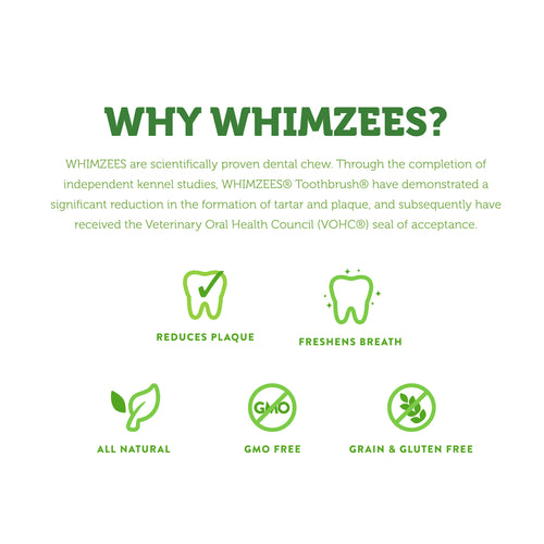 BEST Bundle Deal $6.5 OFF: Value Bag Whimzees Dental Chew Natural Grain-Free Dental Dog Treats - Toothbrush, Stix, Alligator, Hedgehog, Antler, Soft