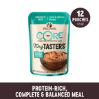 Bundle of 12 Wellness CORE Tiny Tasters Pate Tuna & Salmon Natural Grain-Free Wet Cat Food 50g