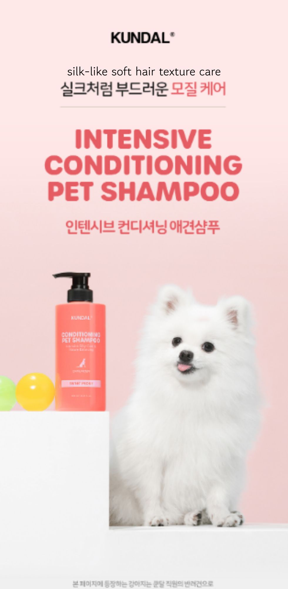 Kundal Intensive Conditioning Dog Shampoo with White Pomeranian