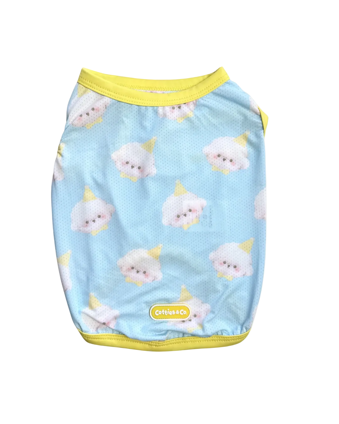 Pet cooling sleeveless blue top Cotties & Co - Waku Waku Pets.