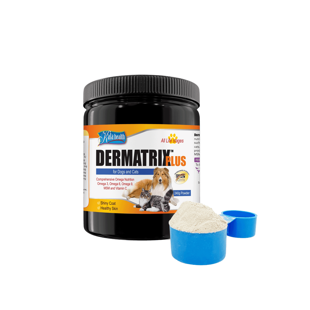 Kala Health Dermatrix Plus Powder Skin & Coat for Red, Itchy Skin Dog Cat