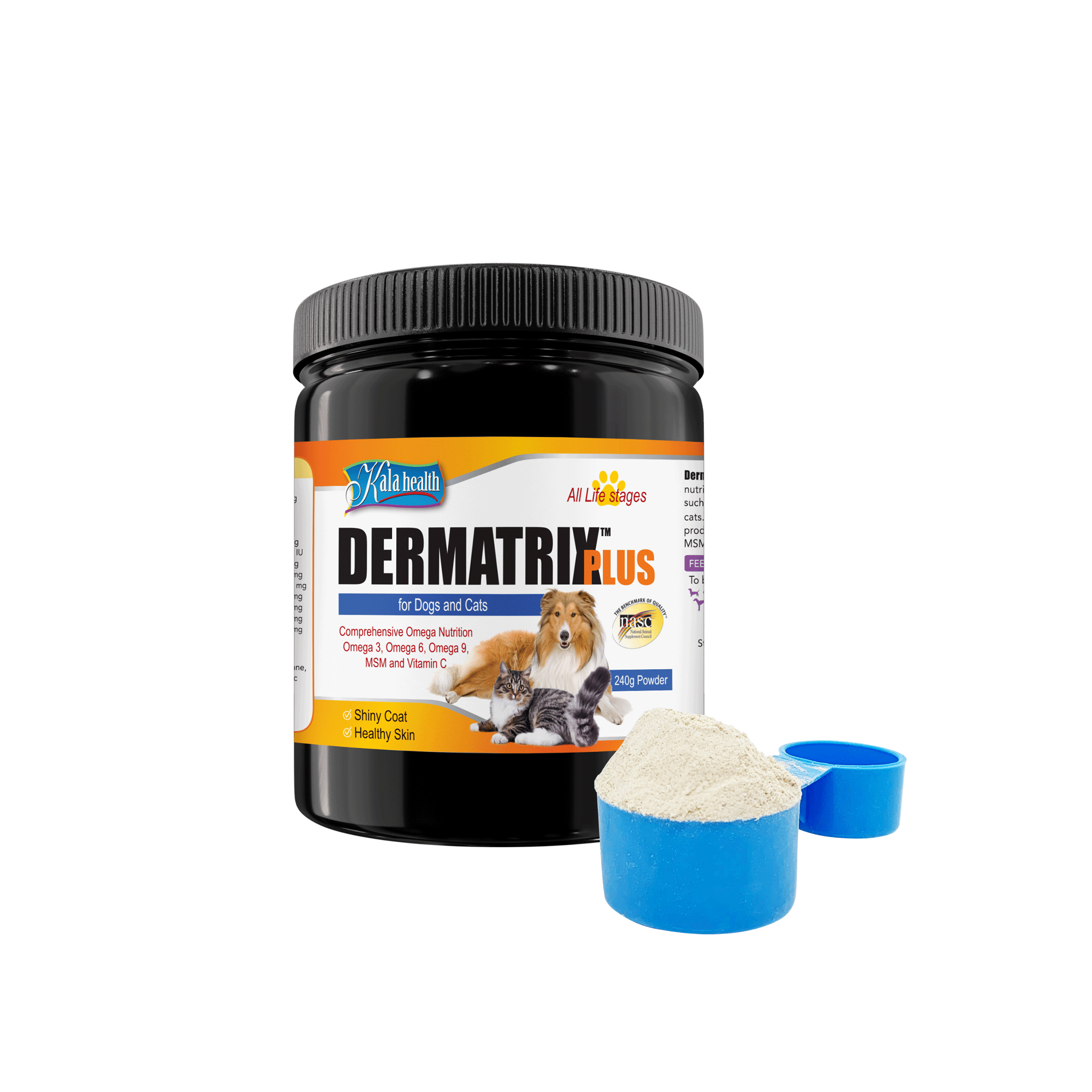 Kala Health Dermatrix Plus Powder Skin & Coat for Red, Itchy Skin Dog Cat