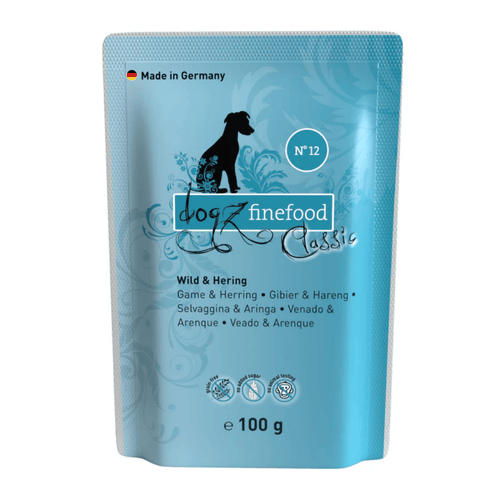 blue dogz finefood classic wild game and herring 100g for dogs