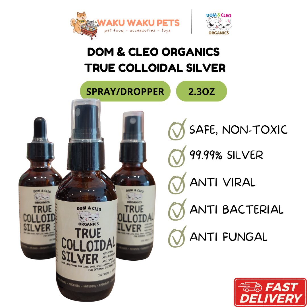 DOM & CLEO ORGANICS True Colloidal Silver products with benefits such as non-toxic, anti fungal and anti viral