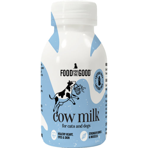 Food for the Good Pet Milk for Cats and Dogs 200ml - Cow Milk and Goat Milk | Lactose-free, Meal Topper, Treats