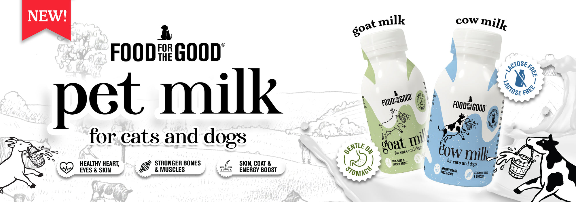 goat milk and cow milk for pets lactose  free