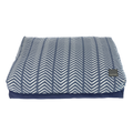 fuzzyard dog bed big dreamer sacaton - waku waku pets. pet bed with a blue and white chevron pattern