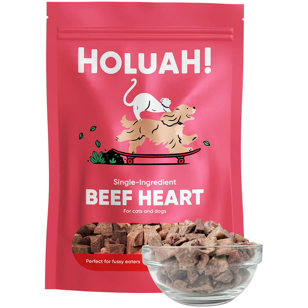 Holuah Freeze Dried Pork Heart Treat for Dogs and Cats