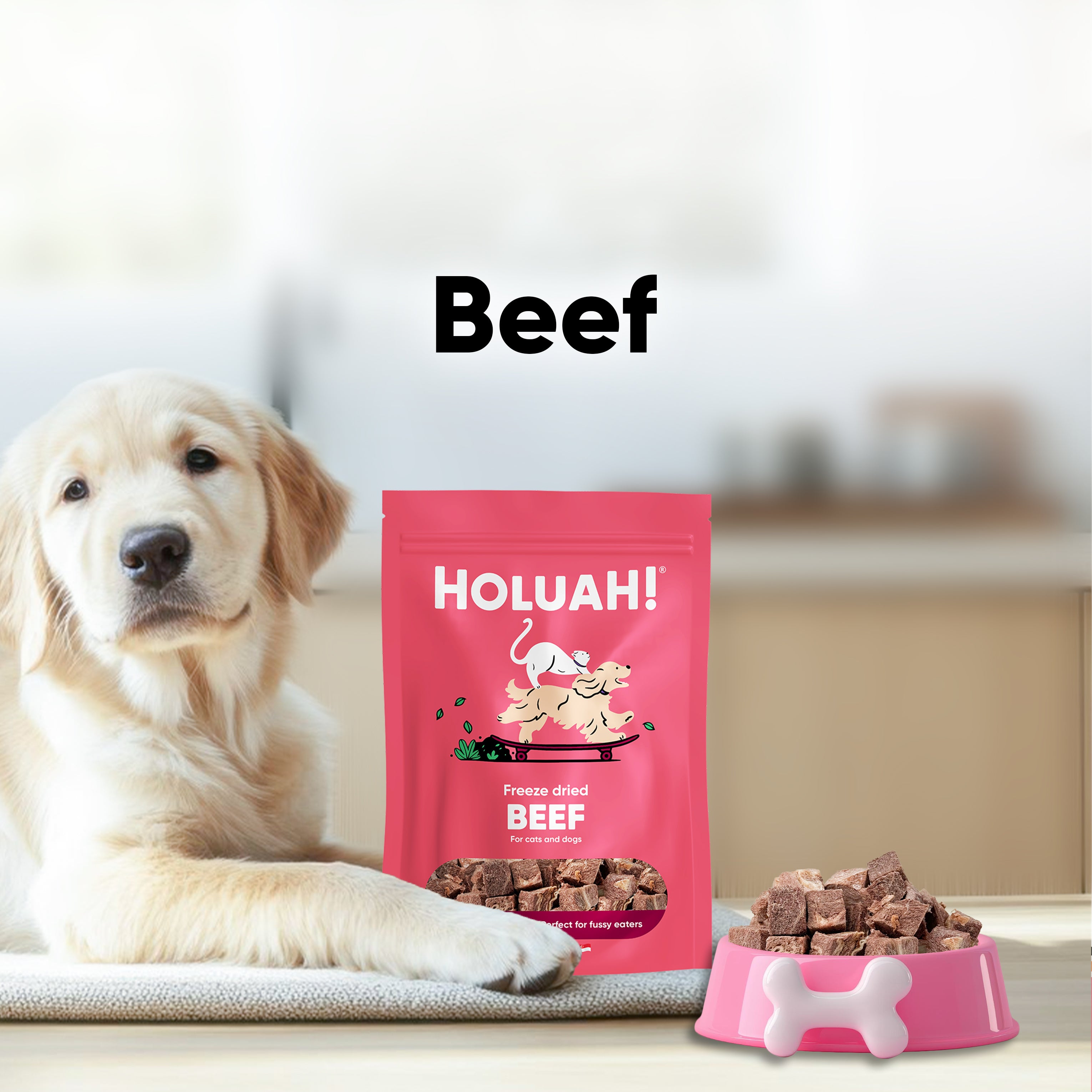 Holuah Freeze Dried Pork Heart Treat for Dogs and Cats