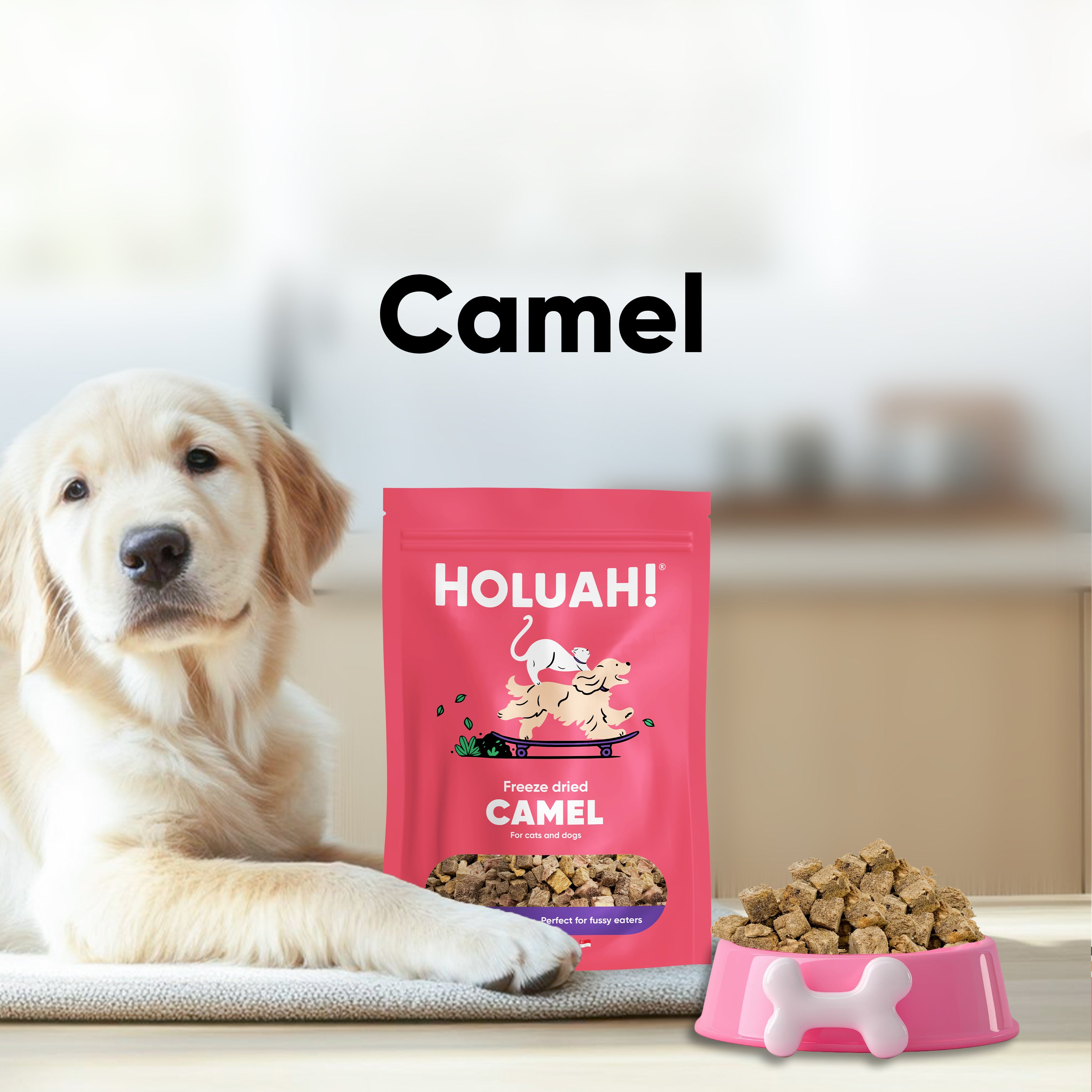 Holuah Freeze Dried Pork Heart Treat for Dogs and Cats
