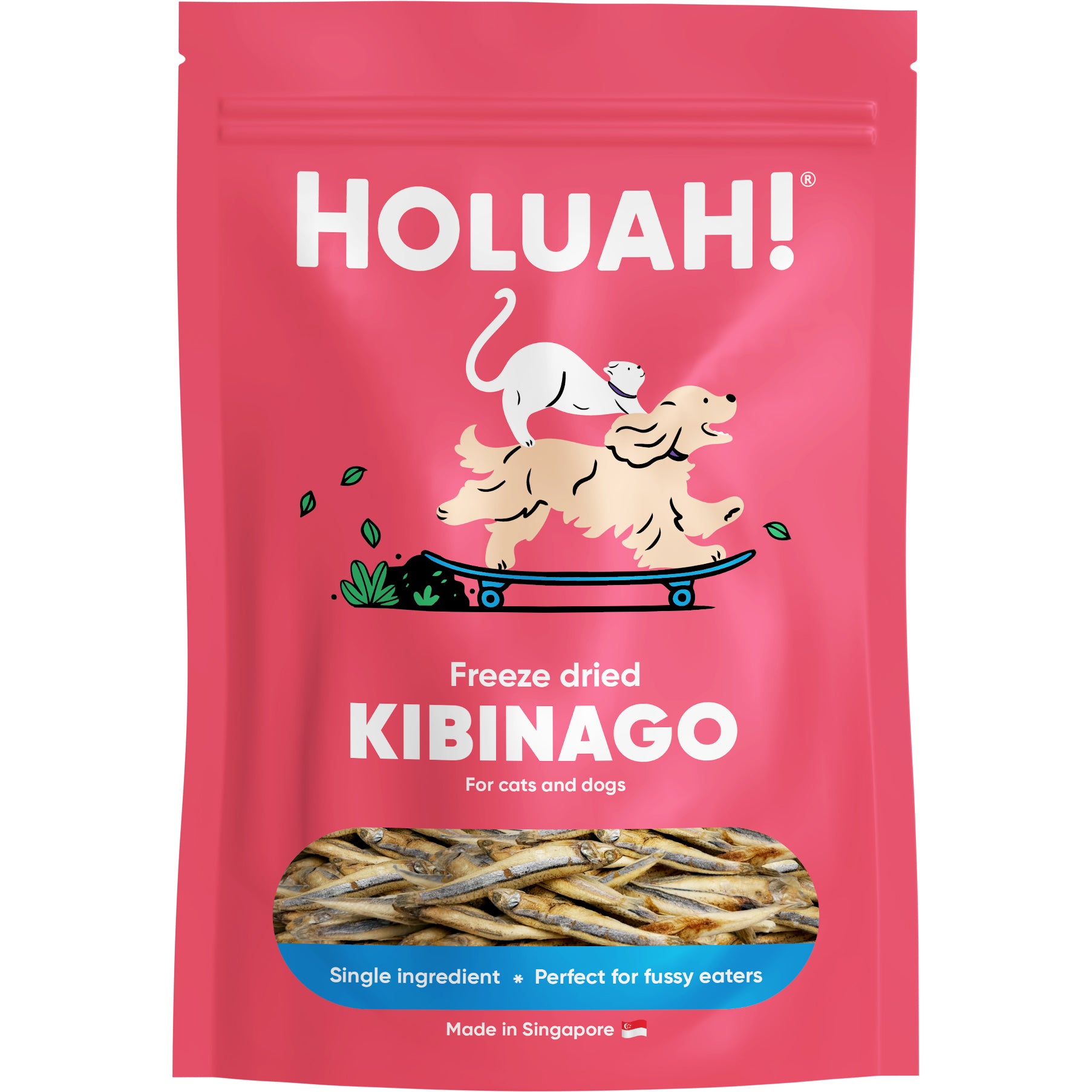 Holuah Freeze Dried Kibinago Treat for Dogs and Cats 50g