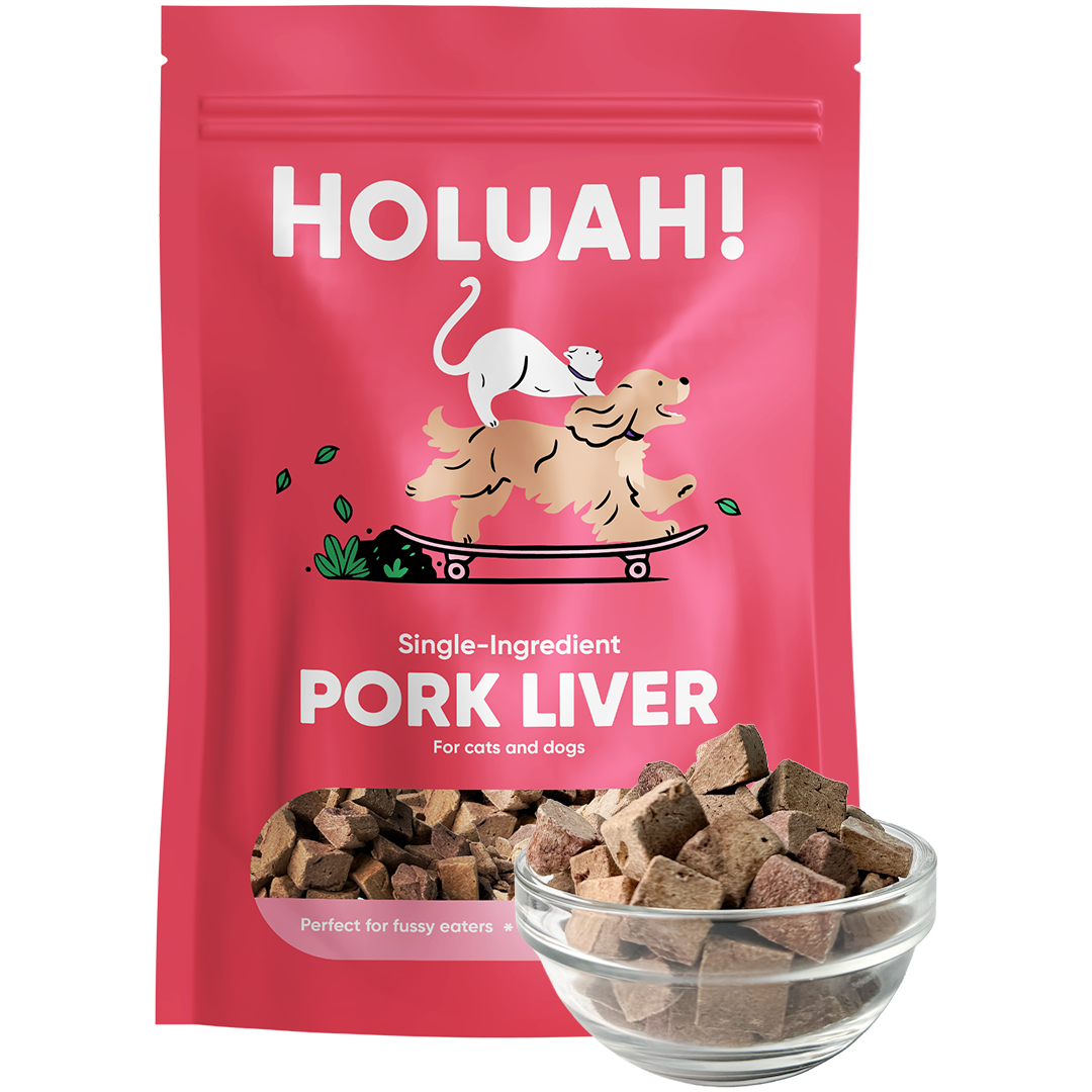 Holuah Freeze Dried Pork Liver Treat for Dogs and Cats