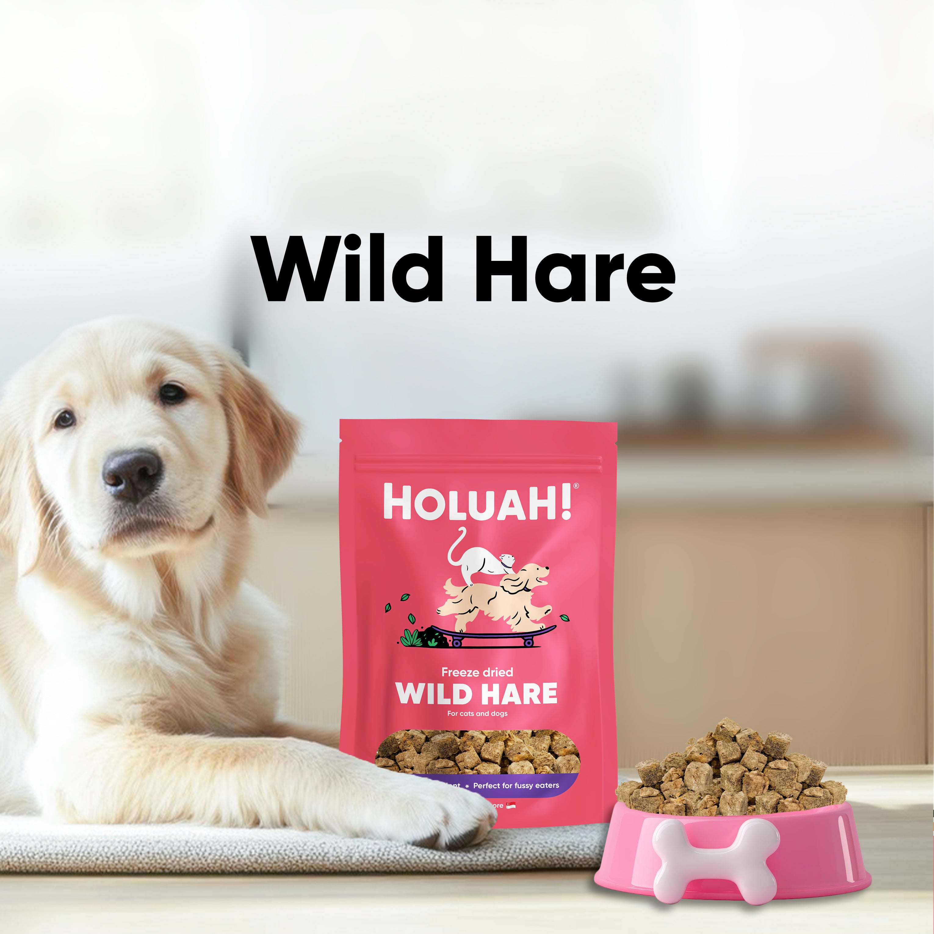 Holuah Freeze Dried Pork Heart Treat for Dogs and Cats