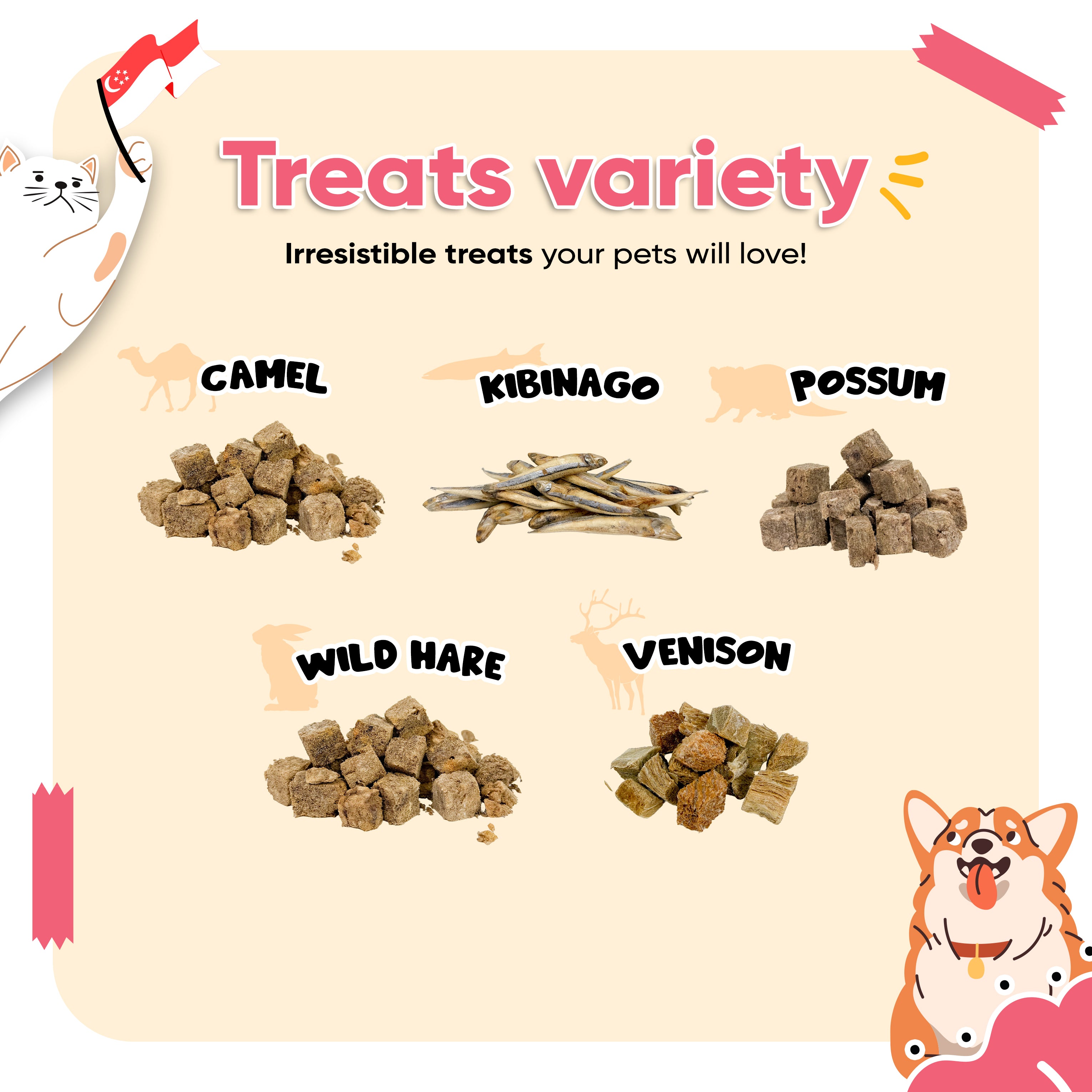 Holuah Freeze Dried Pork Heart Treat for Dogs and Cats