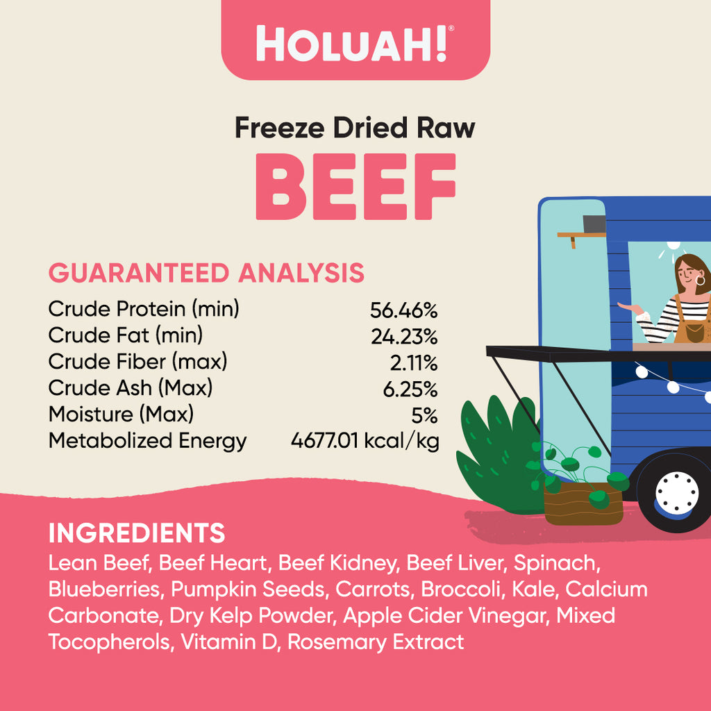 Holuah! Freeze Dried Raw Dog Food - Beef