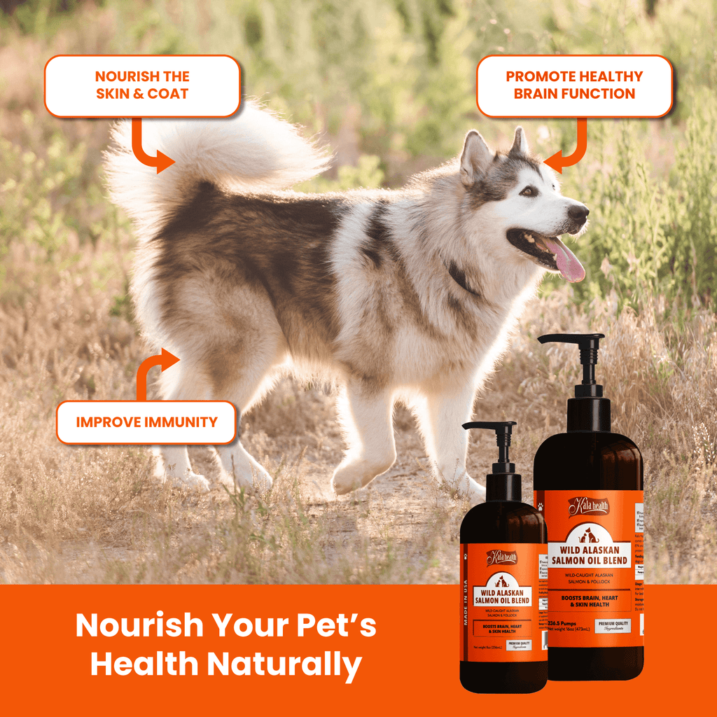 Kala Health Wild Alaskan Salmon Oil Blend for Dogs and Cats 32oz (976ml)