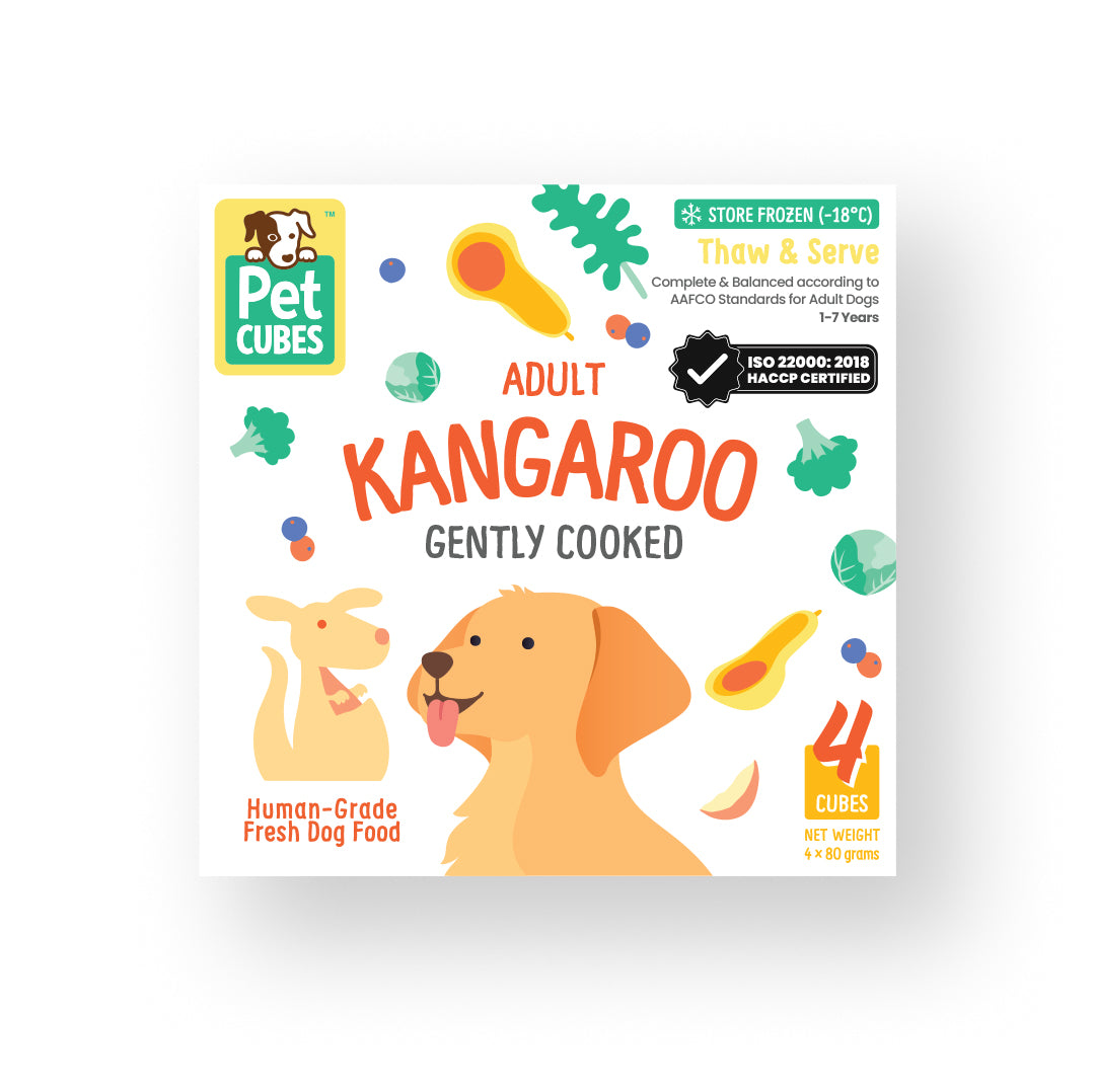 PetCubes Gently Cooked Dog Food - Kangaroo 2.24 KG